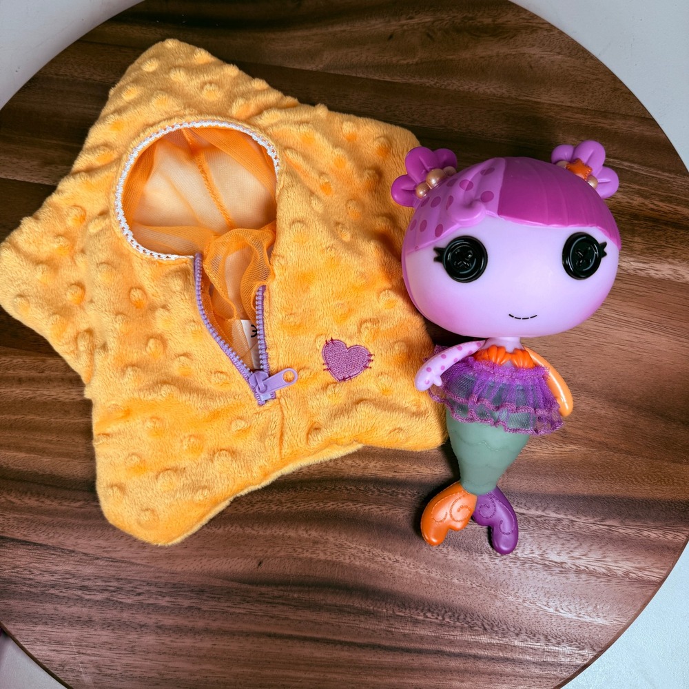 Lalaloopsy Lala-Oopsies Mermaid Doll Tadpole with Orange Starfish Sleeping Bag